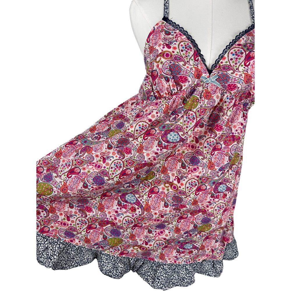 Liberty Target Y2K Cottage Multicolored Patterned Paisley Print Slip Sundress M - Picture 3 of 6